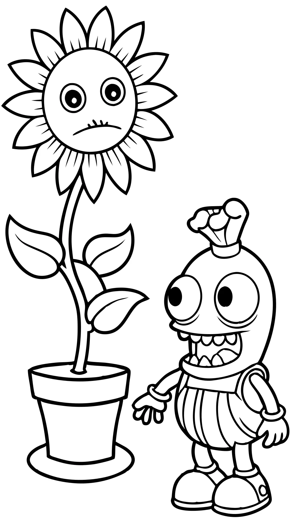 plantas vs zombies para colorear